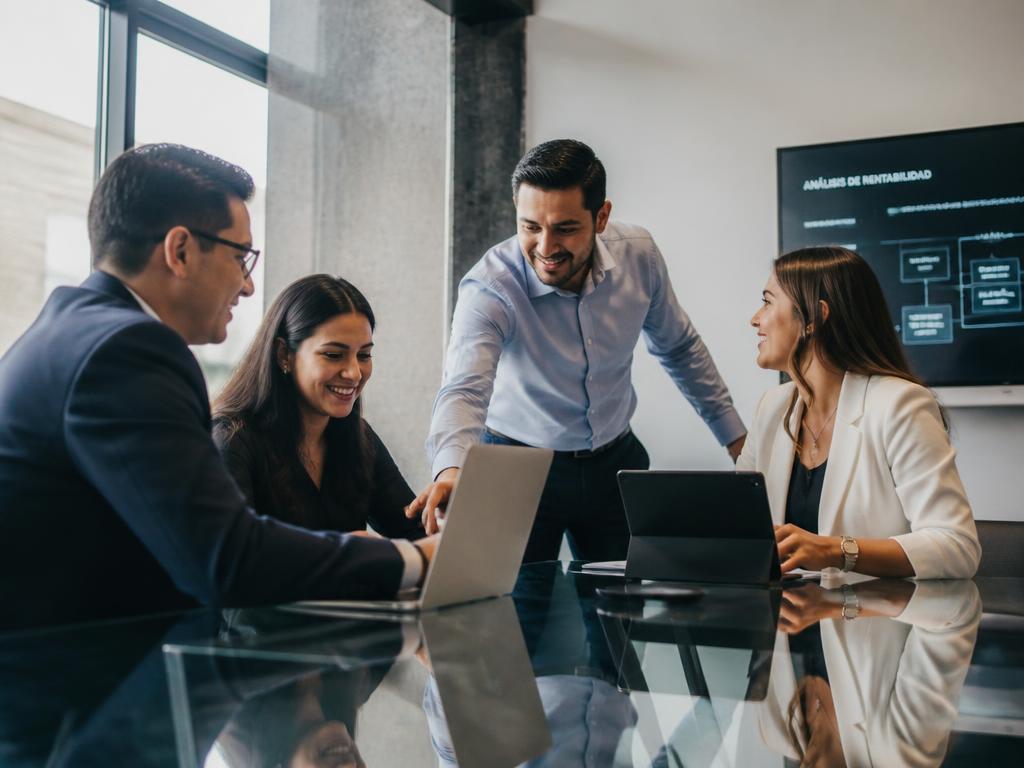 Equipo BlackTrust colaborando en decisión de negocio